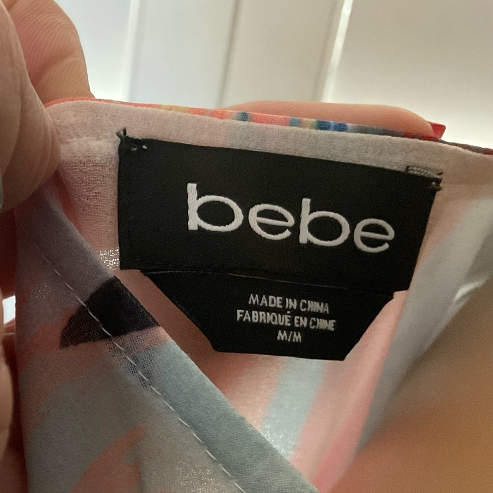 Bebe Multi-Color Wrap Top - image 4